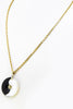 Black Onyx And Mother Of Pearl Pendant