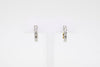 Two Tone Omega Clips Diamond Earrings