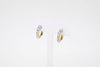 Two Tone Omega Clips Diamond Earrings