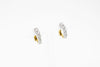 Two Tone Omega Clips Diamond Earrings