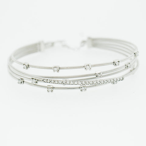 Diamond interlaced bracelet from GoldQuestJewelers jewelry studio in Boston MA