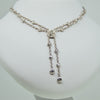 White gold double necklace with diamonds from GoldQuestJewelers jewelry store in Boston MA