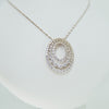 White gold with 3 circles diamond stones necklace from GoldQuestJewelers Jewelry store in Boston